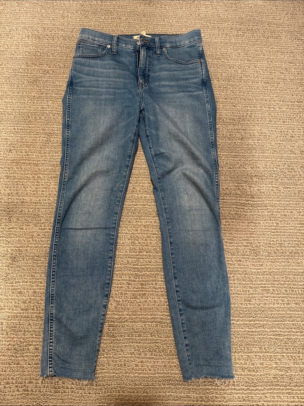 Madewell 10 Inch Mid Rise Skinny Jeans in Medium Blue